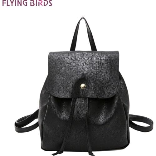 FLYING BIRDS mini women backpack Mochila leather backpacks teenage girls school bags female travel bag high quality designer bag