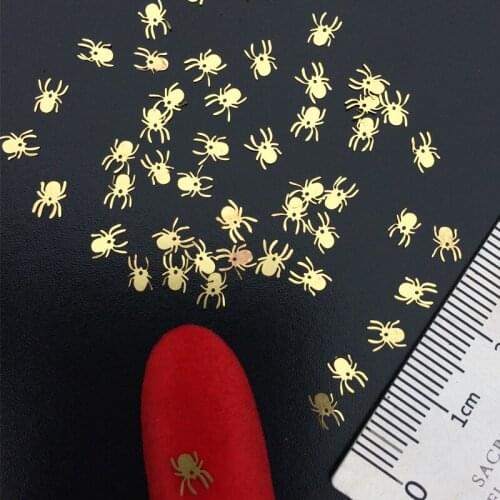 Happy Halloween Spider Nail Art Supply Pretty Nail Decals 100pcs Metal Stud Rivet Charms DIY Manicure Nail Art Decorations