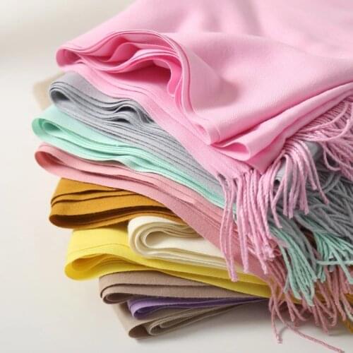 2020 winter scarves for women shawls warm wraps lady pashmina pure blanket cashmere scarf neck headband hijabs stoles foulard