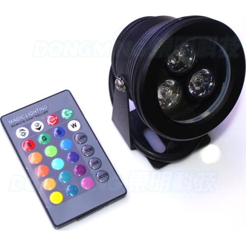 4pcs black body underwater lights rgb DC 12V 10W underwater led lamp flat lens underwater pool lights