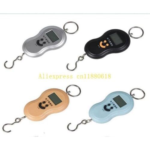 50pcs/lot Fast shipping Wholesale 40kg hanging scale hangings scale 4 colors