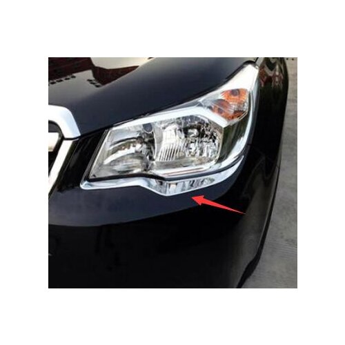 ABS Chrome For Subaru Forester 2014 2015 2016 2017 Car Headlamps Eyebrow Cover Trim auto accessories car styling