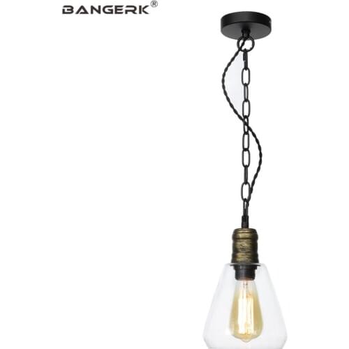 American Vintage Pendant Light Iron Glass Industrial Edison LED Hanging Lamp Loft Decor Dining Room Bar Home Lighting Luminaire
