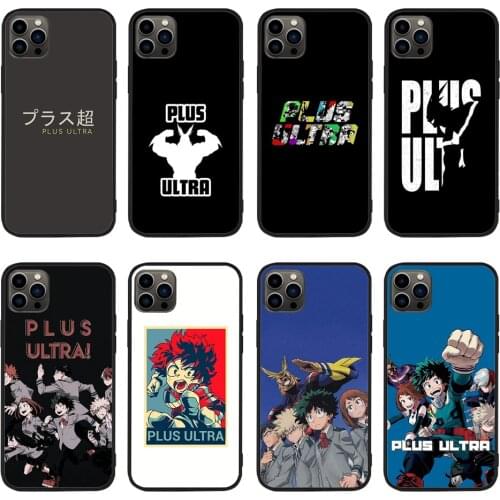Plus Ultra MHA Phone Case For iPhone 11 Pro X XR XS Max 6 7 8 plus Samsung S8 S9 S10 S20 A10 A50