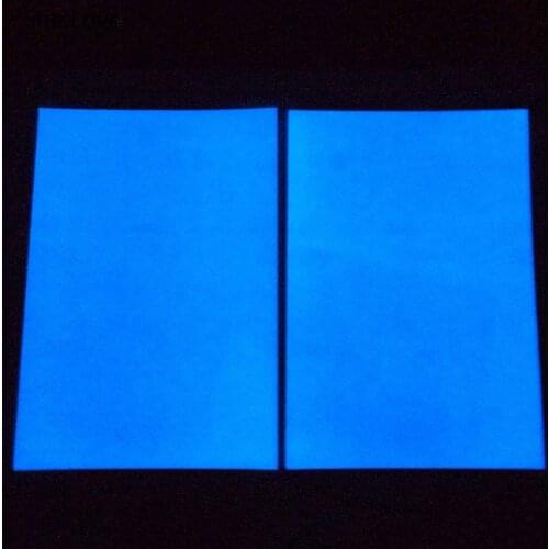 Chzimade 1Pcs A4 Glow In The Dark Printing Paper PET Adhesive Night Light Film Adhesive Printing Inkjet Luminous Printing Paper