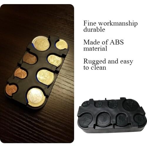Car Interior Coin Holder Case Storage Box Container Dispenser Organizer (for Euro Coins) Case Loose Change Money Storage