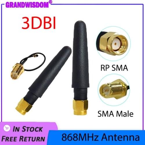 868MHz 915MHz Antenna lora antena GSM RP-SMA Connector 3dbi 915 MHz 868 MHz lorawan antenne 21cm SMA Male /u.FL Pigtail Cable