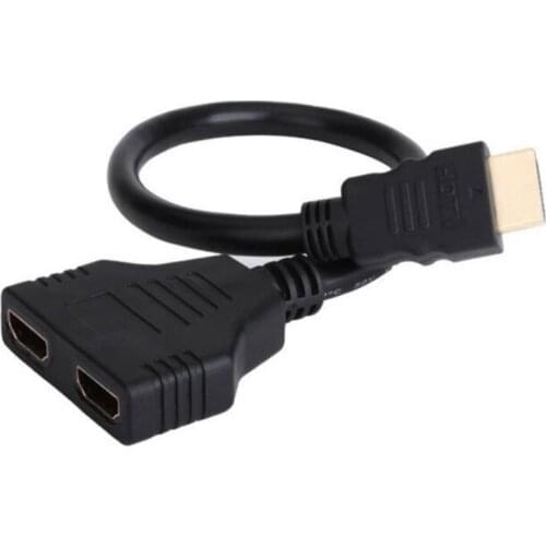 HDMI-Compatible Splitter Cable HD 1080P Video Switcher Adapter 1 Input 2 Output Port Hub for X-box PS3/4 DVD HDTV PC Laptop TV