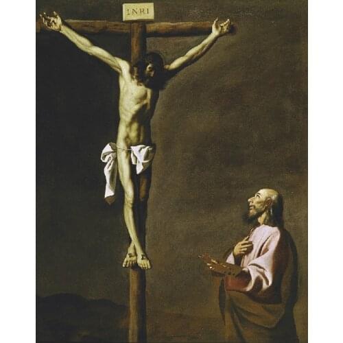 Canvas prints Handpainted oil painting picture Tied to the crucifixion of Jesus canvas wall art picture