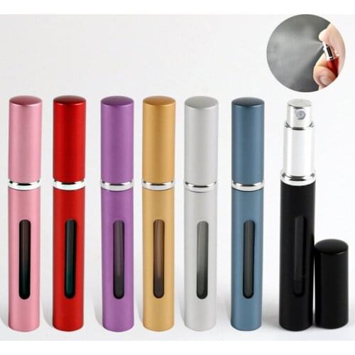 5ml Mini Portable Refillable Perfume Containers Atomizer Perfume bottle For Spray Scent Pump Case Empty Cosmetic For Travel