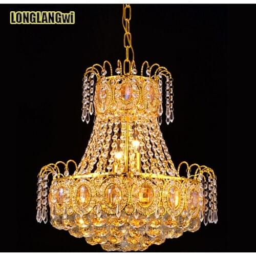 Creative fashion Golden modern LED crystal chandelier lights dining living room chandeliers lighting