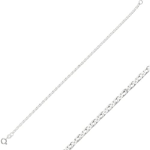 KUTAYDAN 925 Sterling Silver 50 Micron Bird Eye Chain Bracelet
