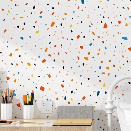 Wellyu Small fresh wallpaper Modern minimalist living room bedroom Nordic style ins geometric Korean Korean background wall