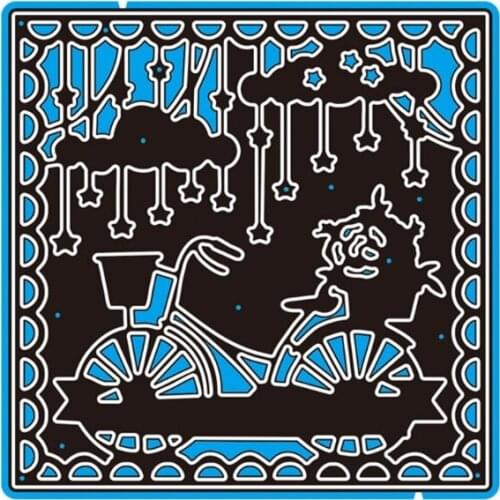 Bicycle Clouds Stars Metal Cutting Dies Stencil Scrapbooking DIY Album Stamp Paper Card Embossing Decoration Craft