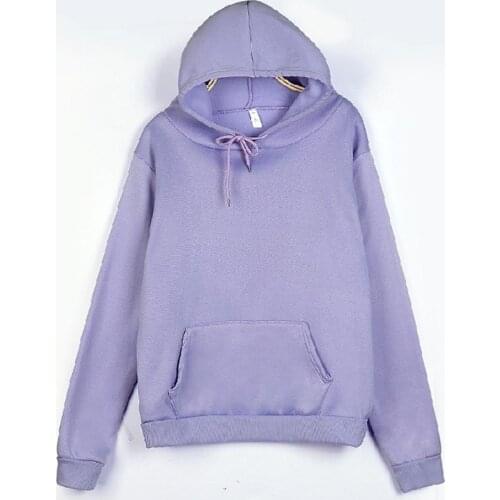 Fashion Unisex Autumn Solid Color Long Sleeve Hoodie Pocket Drawstring Loose Sweatshirt 2020 Autumn Winter Pullover Sweatshirts