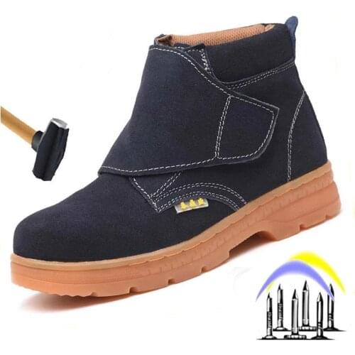 2021 New Mens Boots Steel Head Anti Smashing and Stab Safety Shoes Electrical Welding Shoes Wear Resistant Work Boots