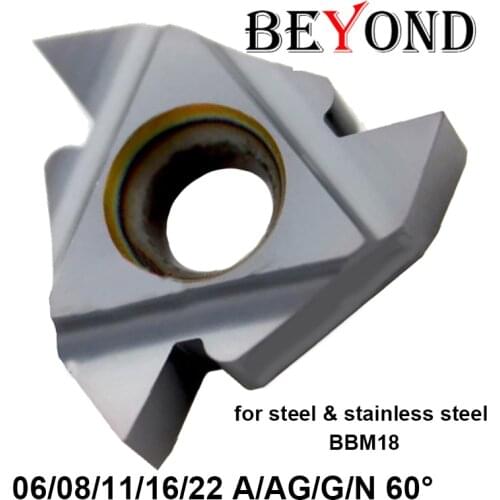 Original BEYOND 10pcs 06IR 08IR 11IR 16IR 22IR A60 AG60 G60 N60 BBM18 Carbide Inserts Threading Lathe Cutter Turning Tools CNC