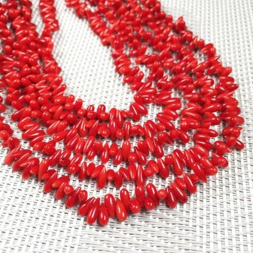 Natural Coral Beads Irregural Shape Loose Beads for Making Women DIY Bracelet Necklace Jewellery Exquisite Gift Size 3x7mm
