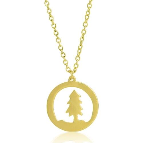 10PCS_New Fashion Tree Necklace Pine Tree Necklace Tree of life Necklace For Wilderness Jewelry