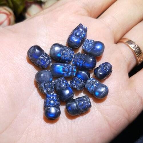One pcs black labradorite CARVED brave troops pendant pixiu FPPJ wholesale beads nature gem stone
