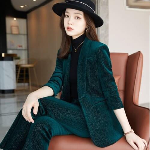 OllyMurs Women's Velvet Trouser Suits