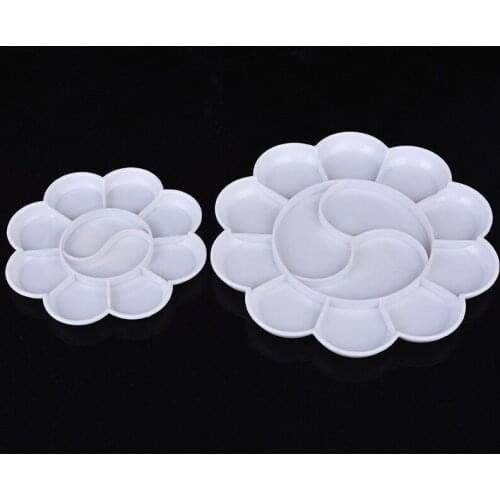18.5cm plum plate plastic round art gouache paint palette paint coating coloring tools student tools office supplies