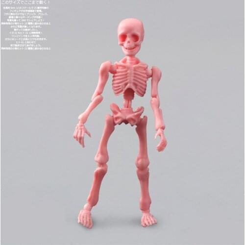 Movable Mr. Bones Skeleton Human Model Skull Full Body Mini Figure Toy Halloween New Color Crystal Skull