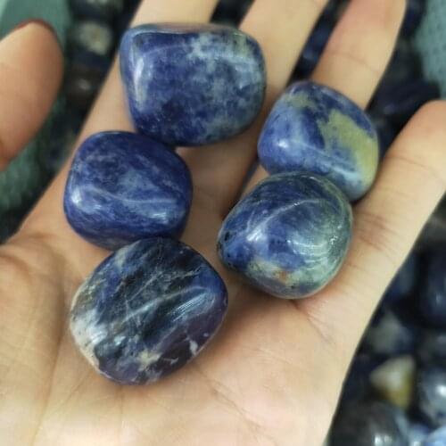 Polished Natural Blue Vein Awesome Crystal Stone Tumble Crystal Gravel Healing Reiki Stones For Sale Chakra Energy Decor