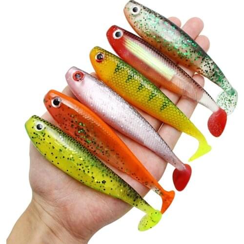 2pcs Fishing Lures 11.5cm 12.7g Wobblers Carp Fishing Soft Lures Silicone Artificial Double Color Baits Fishing Accessories