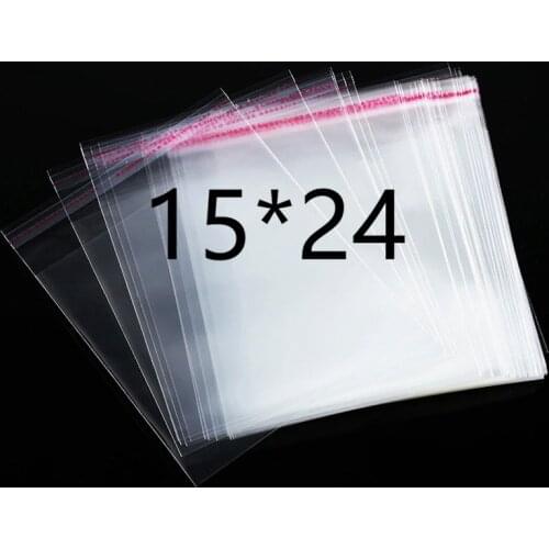 Clear Resealable Cellophane/BOPP/Poly Bags 15*24cm Transparent Opp Bag Packing Plastic Bags Self Adhesive Seal 15*24 cm