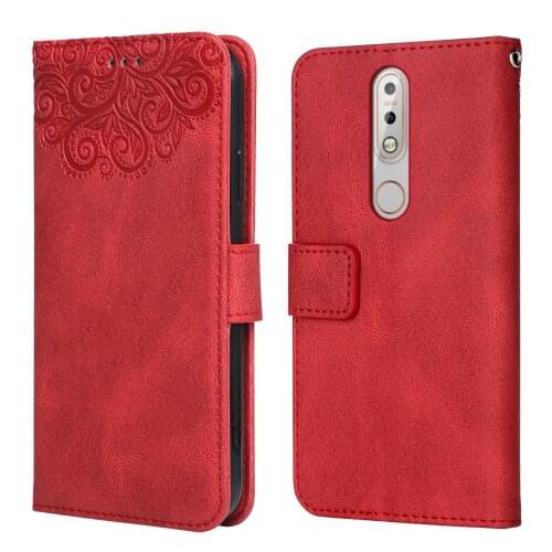 Luxury Leather Case for NOKIA 7.1 Flower Embossing TA-1041 TA-1062 TA-1046 Wallet Flip Phone Case for NOKIA7.1 Cover