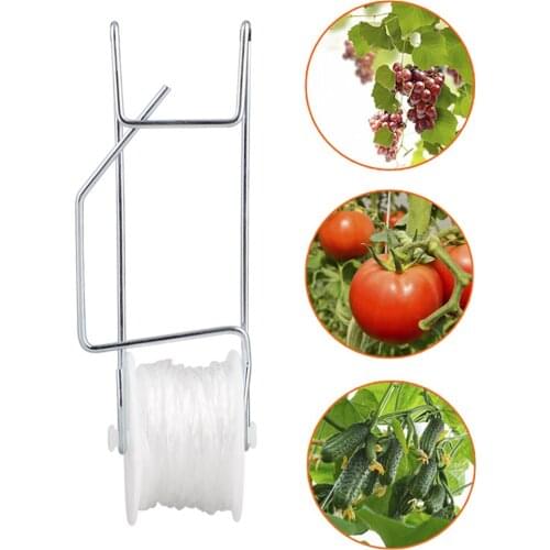 Twine Trellis Heat Resistant Accessories Greenhouse Tomato Garden 15M Weather-resistant Plant Roller Hook