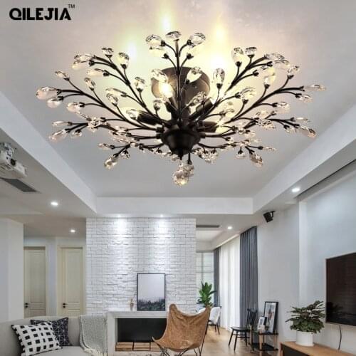 Modern LED Crystal Chandelier Lighting Lamp For Living Room Cristal Luster Chandeliers Lighting Pendant Hanging Ceiling Fixtures