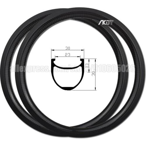 20 Inch 451 Bicycle Rims 30mm Disc Brake 24 / 28 / 32 / 36 Holes Clincher Carbon Wheel Bicycle 451 20 Rims