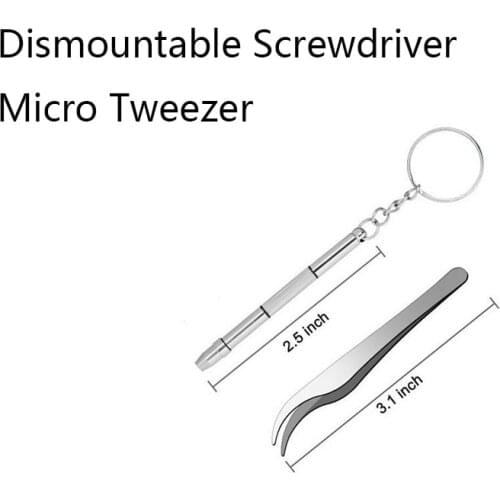 1 Set Multifunctional Sunglasses Repair Micro Tweezers Eyeglasses Watch Maintenance Screwdrivers Tiny Tools Kit