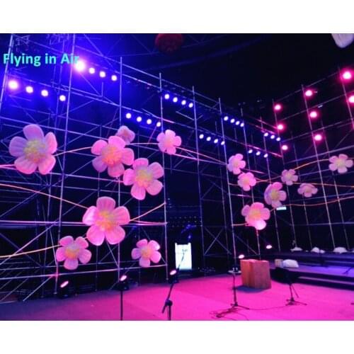 1m Inflatable Stage Flower Hung Decor Lighting Flower Inflated for Stage/Party Decoration