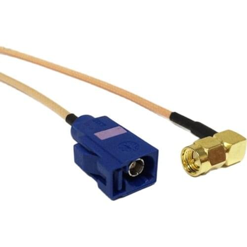 1PC New SMA Male Plug Right Angle To FAKRA C female pigtail cable RG316 Wholesale Fast Ship 15CM 6" Adapter