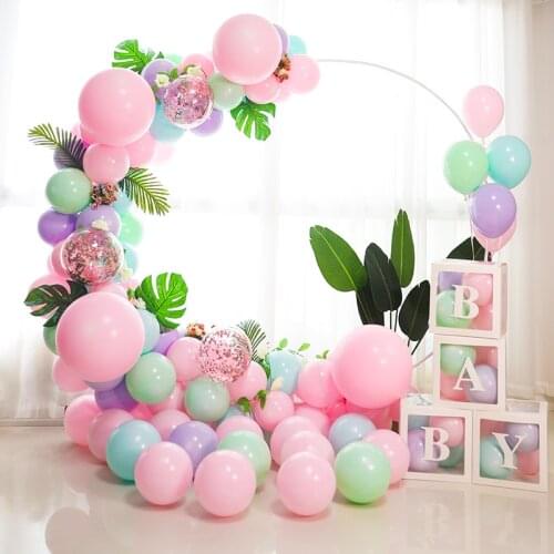 1P 98cm White Plastic Balloon Arch Ring DIY Ballon Circle Holder Column Base Baby Shower Birthday Wedding Party Background Decor