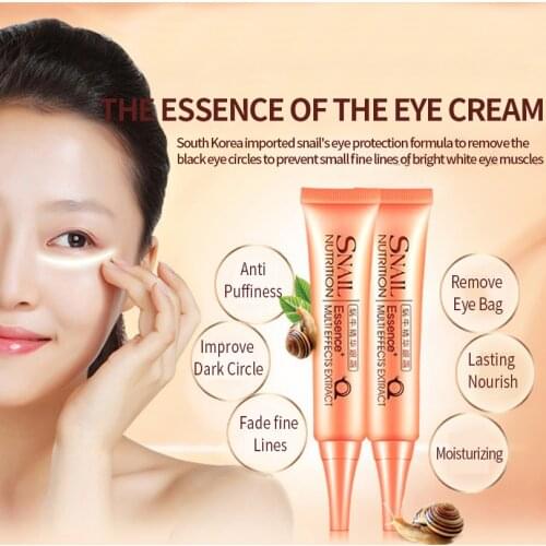 Snail Essence Eye Cream Face Care Eyes Face Lifting Firm Anti puffiness Dark Circle Anti Wrinkle Anti-Aging Moisturizing 2PCS