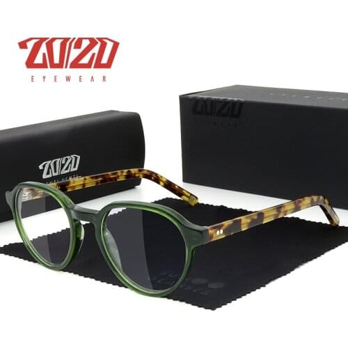 20/20 Design New Authentic Acetate Optical Glasses Frame Prescription Men Myopia Woman Accessories AS6318