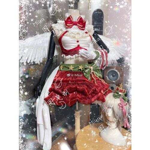 Anime Re:Life In A Different World From Zero Rem Christmas Uniform Lolita Dress Cosplay Costume Women Halloween Free shipping