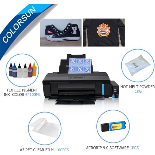 Colorsun L1800 DTF printer A3 Direct Transfer Film Printer A3 DTF t shirt printer kit for all fabric