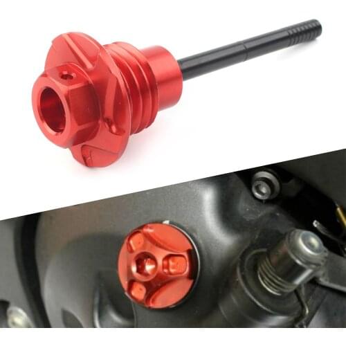 For Honda CRF450R CRF450 R / CRF 450 R Motorcycle Red Oil Fluid Dipstick Plug Aluminum Oil Dip Stick Cover 2009-16 CNC Aluminum
