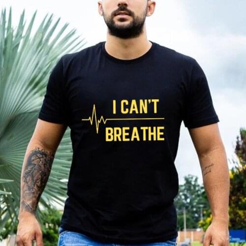 Black Lives Matter T Shirts I Can't Breathe Slogan Printed Man T-shirts Fashion Casual Short Sleeve Tops George Floyd Tshirt
