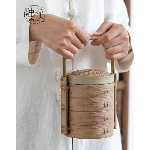 Creative Tea Jar Ceramic Storage Tank Sealed Jar Tea Caddy Household Moisture-Proof Creative Red Green White Tea Chinese