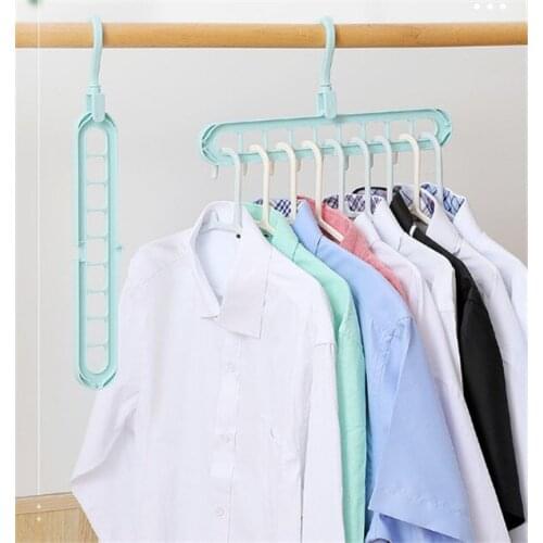 Multi-port Support Circle Clothes Hanger Clothes Drying Rack Multifunction Plastic Scarf Clothes Hangers Storage Racks