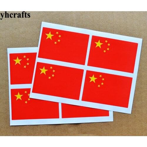 50~100PCS/LOT,Square Chinese national flag stickers Five-Starred Red flag adhesive stickers National day Love China flag onstock