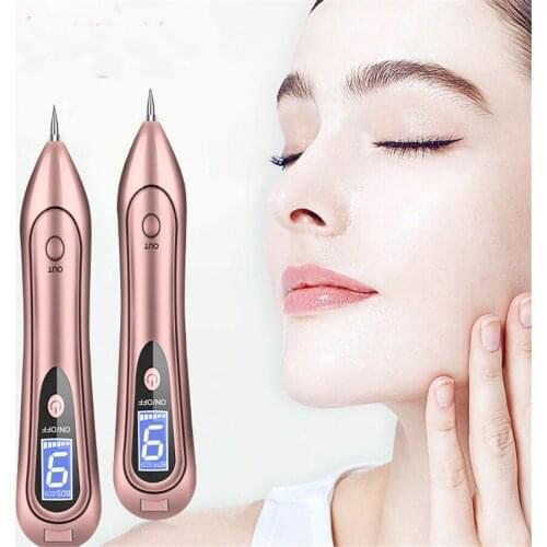 1 set LCD Face Skin Care Point Pen Mole Removal Dark Spot Remover Skin Wart Tag Tattoo Removal Tool Laser Plasma Pen
