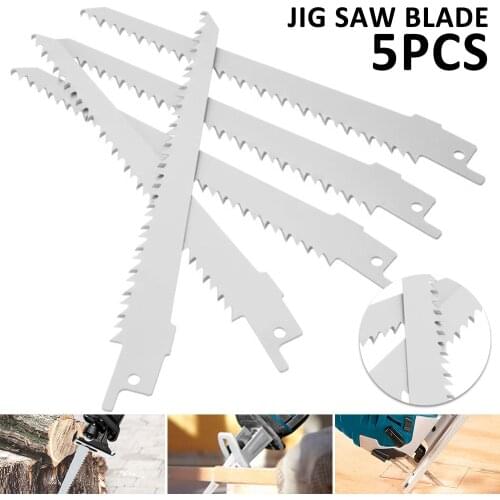 5 pcs S644D High Carbon Steel Reciprocating Saw Blades Sabre Reciprocating Power Saw Blade With Fine Tooth Effective For Wood