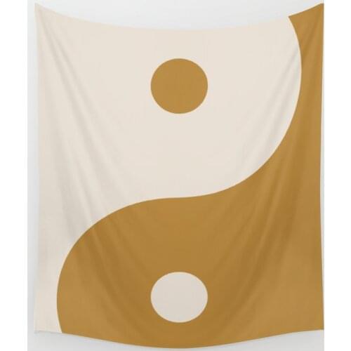 Yin Yang Moon Sun Wall Tapestry Wall Hanging Art Coverlet Bedding Blanket Sheet Throw Home Decor Yoga Mat